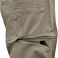 Khaki Zambezi Convertible Zip off Safari Pants with elastic waist and four flap cargo pockets
