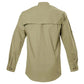 Khaki long-sleeve Left-Hand Hunter Shirt for Men with quilted shooter patch