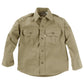 Khaki Trail Shirt for Kids with chest pockets and epaulettes for first responders