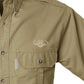 Khaki TAG Safari Men’s Buffalo Logo Trail Short Sleeve Shirt with chest pocket