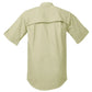 Khaki Adventure Safari Shirt with two chest pockets and back yoke panel for outdoor use