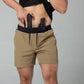 Khaki Carrier Training Shorts with concealed carry holster and retention belt from Arrowhead Tactical Apparel