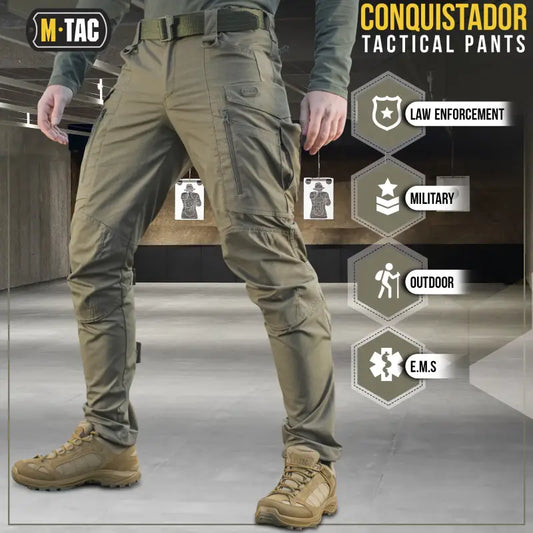 M-Tac Tactical Pants Conquistador Gen I Flex with cargo pockets for outdoor and EMS use