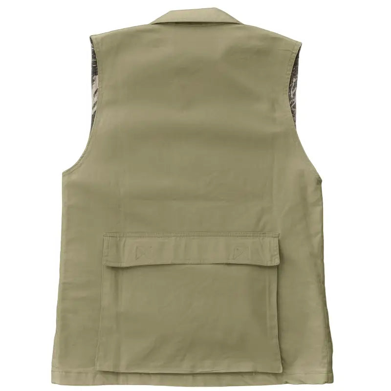 Khaki Safari Vest for Women featuring multiple pockets and collar, ideal for first responders