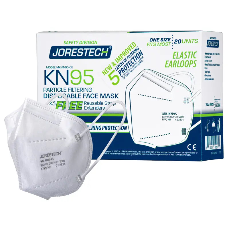 KN95 Protective Disposable Face Masks packaging showcasing 5-Layer KN95 Protective Masks