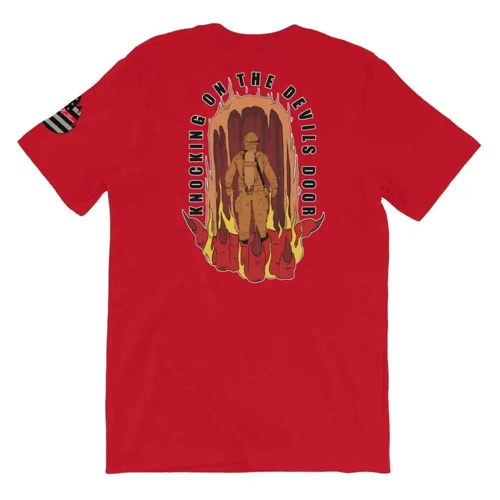 Knocking On The Devils Door - Short Sleeve (Logo on back) - Chief Miller Apparel