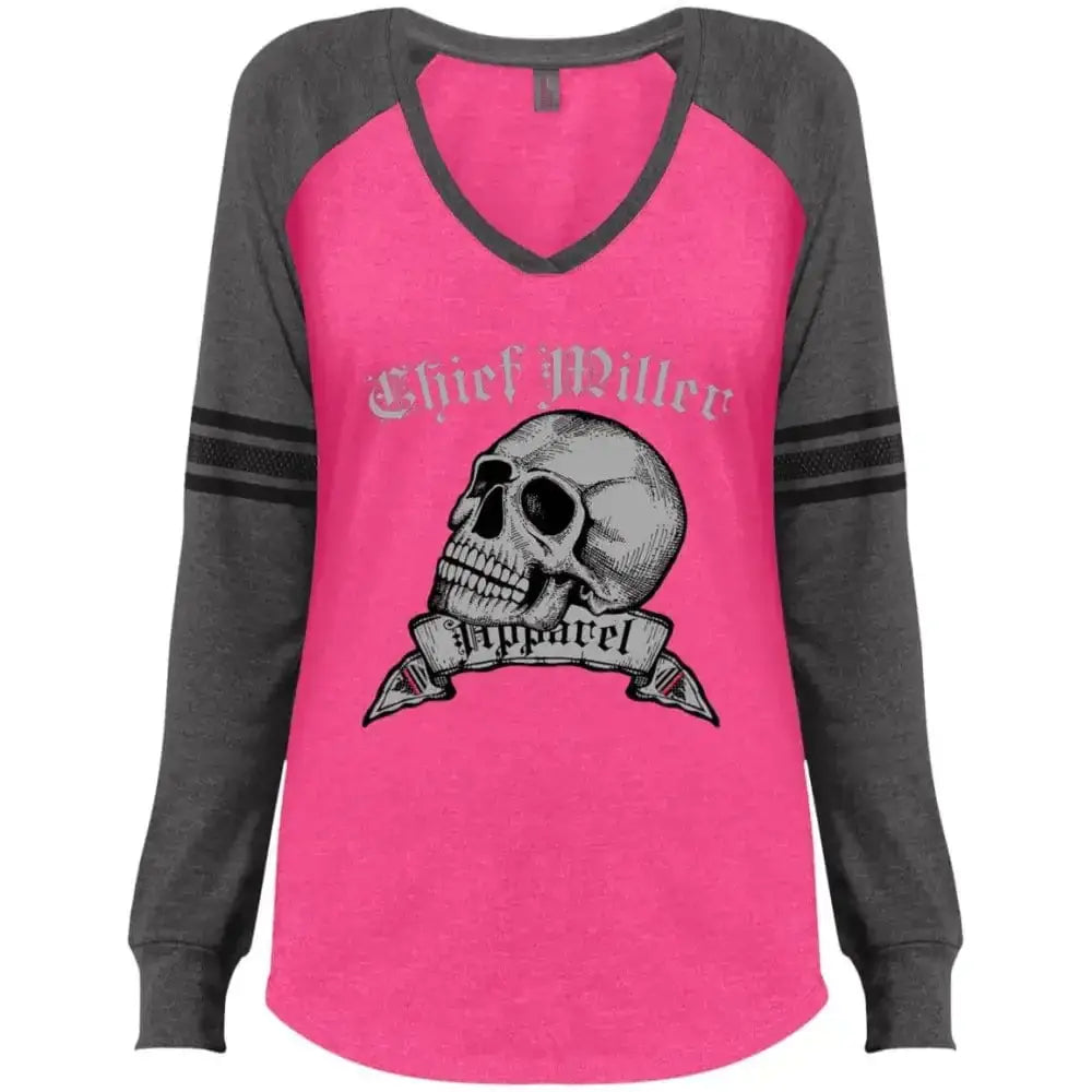 Ladies' Game LS V-Neck T-Shirt - Chief Miller Apparel