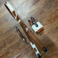 Genuine Hair On Radio Strap Set with Leather and Cowhide Bag Straps for a stylish look