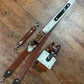 Genuine Hair On Radio Strap Set with leather and cowhide bag straps for vintage style