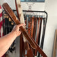 Genuine Hair On Radio Strap Set with Leather and Cowhide Belts for vintage style