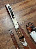 Genuine Hair On Radio Strap Set with Leather and Cowhide Camera Strap for Stylish Photography