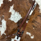 Genuine Hair On Leather Radio Strap Set with Cowhide Holster for Radios