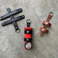 Leather flashlight holder for inverted firefighter flashlight, durable firefighter flashlight holder