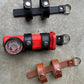 Leather flashlight holder for inverted firefighter flashlights, durable firefighter flashlight holder