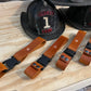 Leather helmet straps with black buckles for Box Light Quick helmet accessory