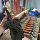 Leather work gloves with wrist strap for first responders firefighter police safety gear