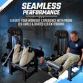SFE Commercial Prone Leg Curl and Extension Machines with 250lb weight stack