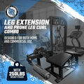 SFE Commercial Leg Extension Prone Leg Curl Combo machine with 250lb weight stack