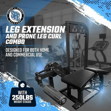 SFE Commercial Leg Extension Prone Leg Curl Combo machine with 250lb weight stack