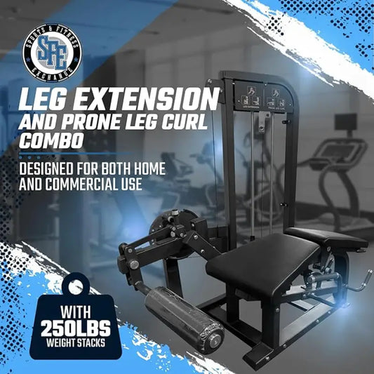 SFE Commercial Leg Extension Prone Leg Curl Combo machine with 250lb weight stack