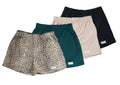 Leopard Boxer Shorts 4 Pack for Men in leopard print, green, beige, and black