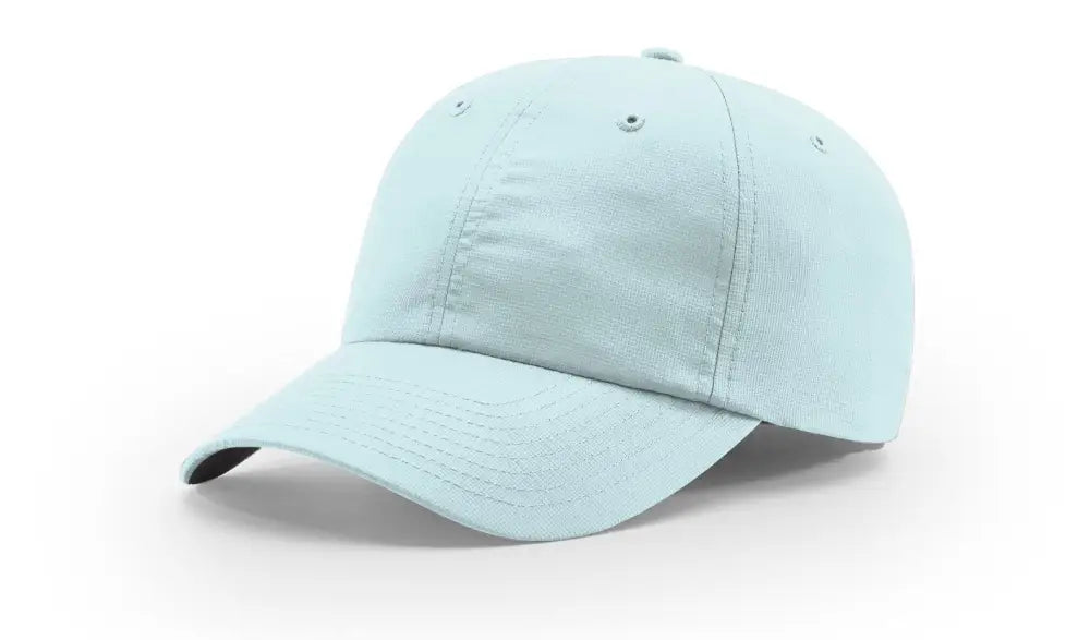 Light blue baseball cap with leather patch for first responders or firefighter enthusiasts