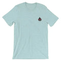 Light blue t-shirt with flame emblem, part of Signature Logo Small collection