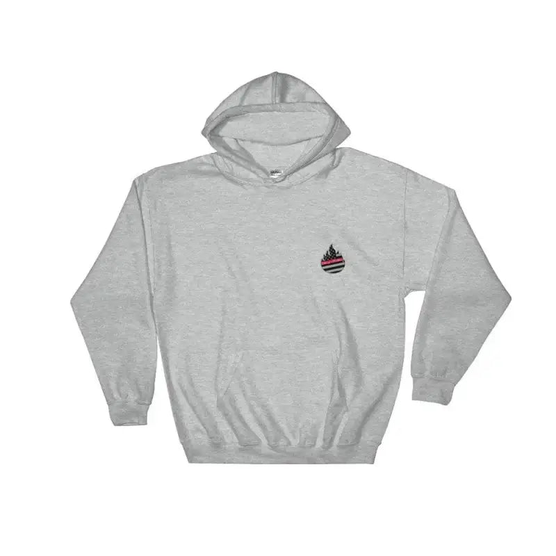 Light gray sport grey DNA hoodie with small embroidered logo on chest