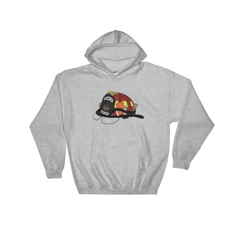 Light gray Helmet - Hoodie featuring Captain Helmet graphic in sizes 4XL and 5XL