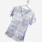 Light gray short-sleeved button-up shirt on hanger for Women’s Duct Tape Scrub Top