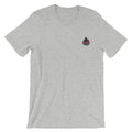 Light gray t-shirt with flame emblem, part of Signature Logo Small collection