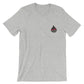 Light gray t-shirt with flame logo, You Light’em We Fight’em design on back