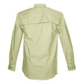 Light green Adventure Safari Shirt for Men with long sleeves and back yoke panel