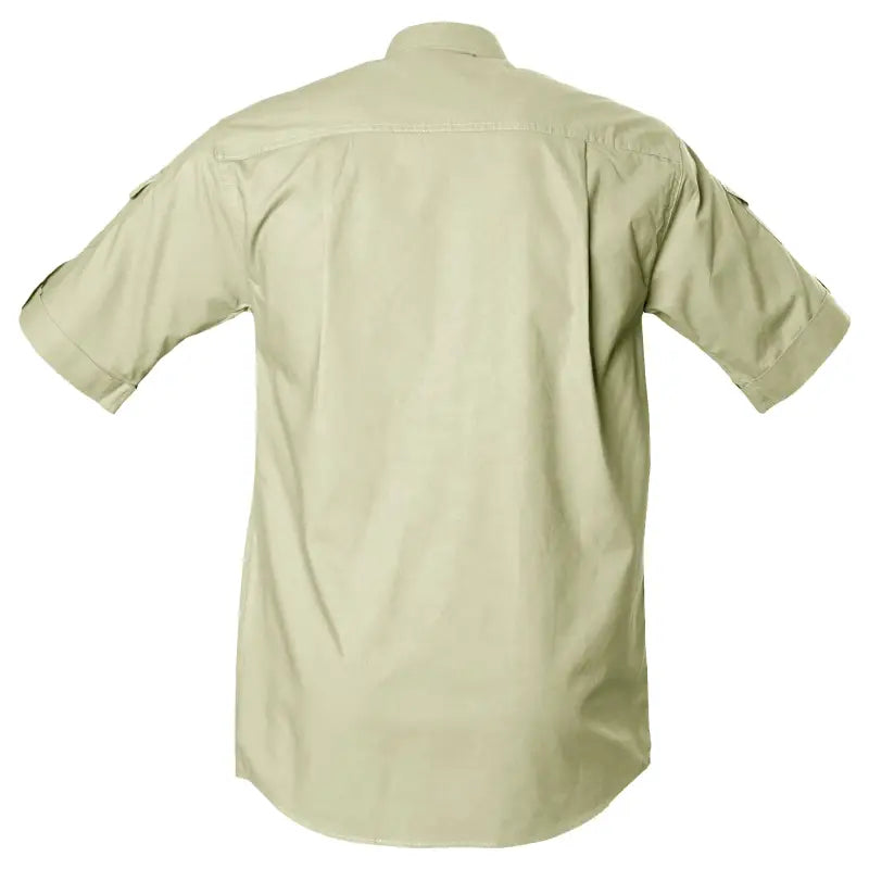 Light khaki Shooter Shirt for Men with functional cross-stitched epaulettes and sleeves hold ammo