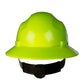 Lime Green Full Brim Safety Hard Hat with 4 Point Suspension meets ANSI Z89 standards