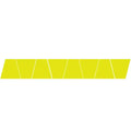 Yellow geometric strip with triangles on Lime Green Reflective Helmet Tetrahedron 8 Pack