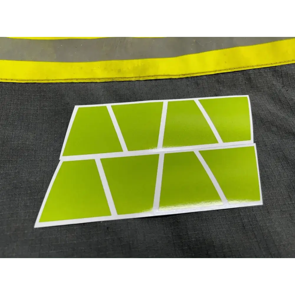 LIME GREEN REFLECTIVE HELMET (TET) TETRAHEDRON 8 PACK - Chief Miller Apparel