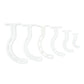 White plastic wall hooks in a row for LINE2design Berman Oral Airway Kit