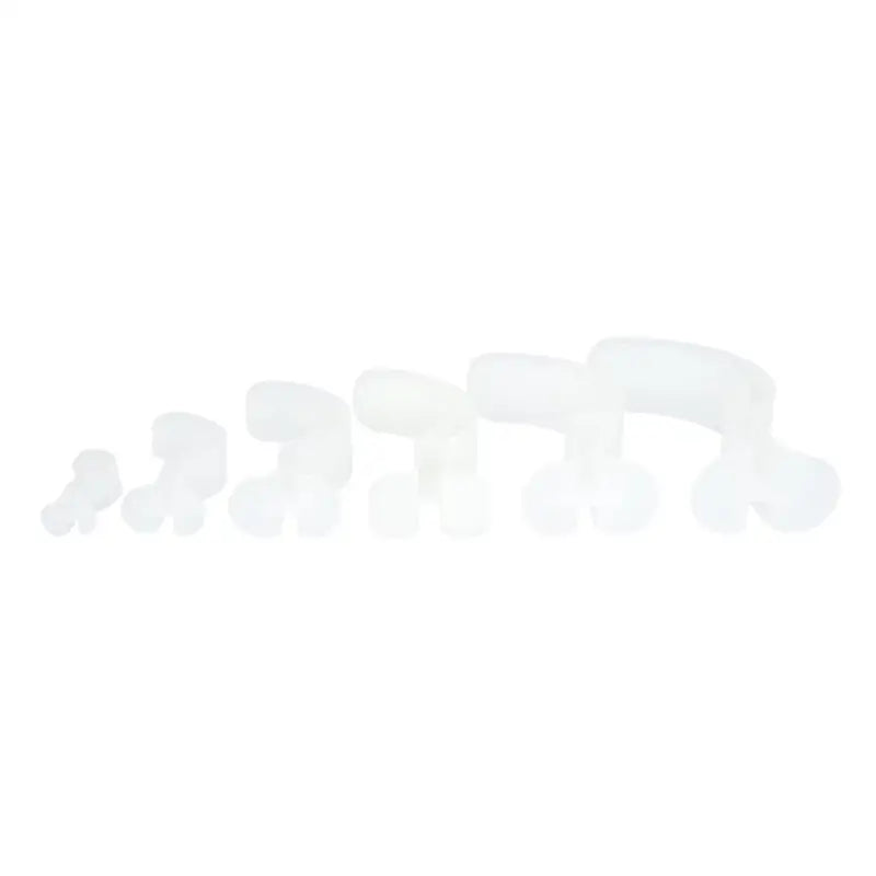 White fluffy clouds in a row above LINE2design Berman Oral Airway Kit packaging