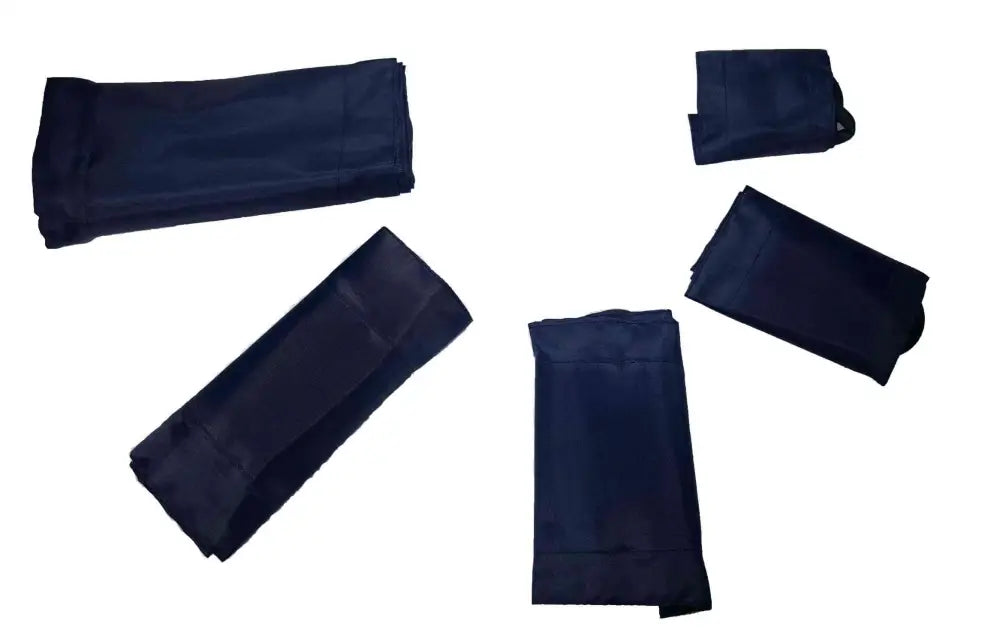 Navy blue fabric napkins complement LINE2design Blood Pressure Cuff Kit with Aneroid Gauge