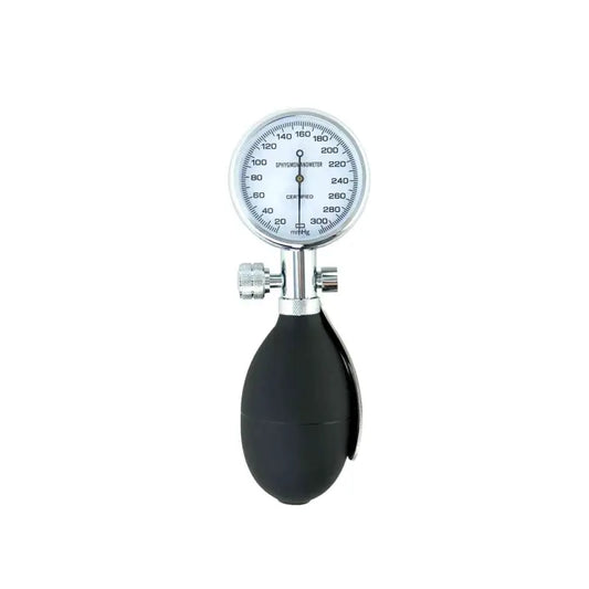 Medical blood pressure gauge with black rubber bulb from LINE2design Blood Pressure Cuff Kit