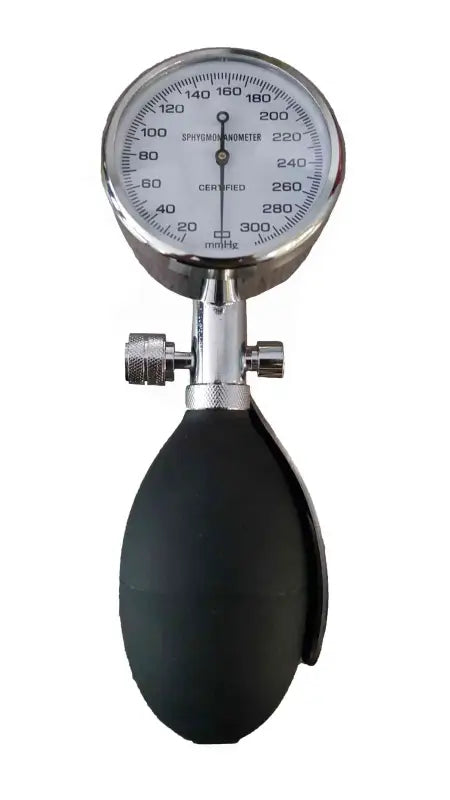 Medical blood pressure gauge with black inflation bulb for Line2design Blood Pressure Cuff