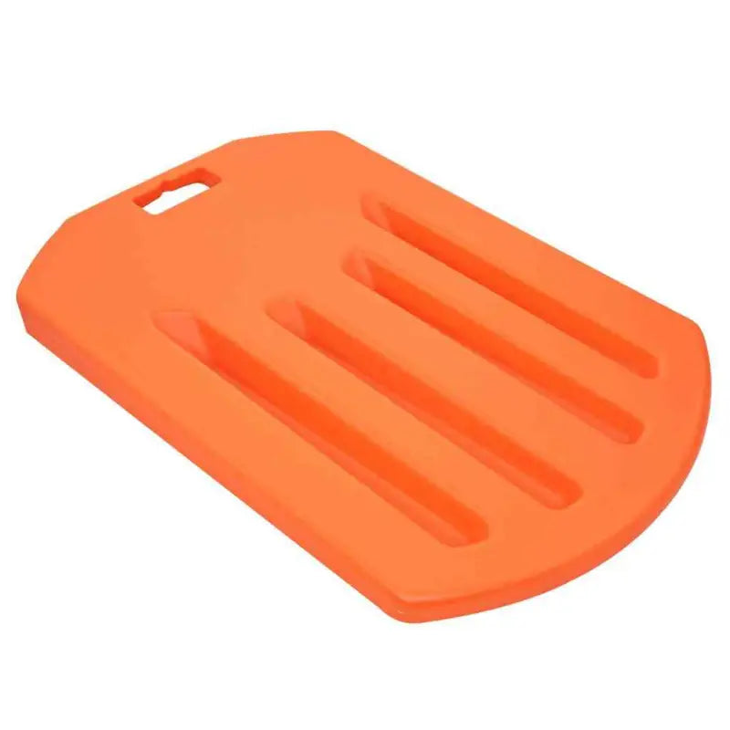 Orange LINE2design CPR Board for easy patient lifting with parallel grooves for swimming