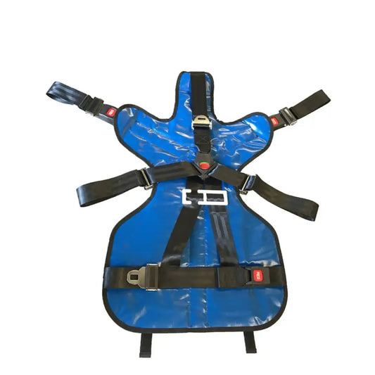 Blue protective vest with straps for LINE2Design Deluxe Pedi Pediatric Child Restraint Seat