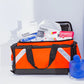 Orange and black LINE2design Elite Trauma Emergency First Aid Kit duffle bag with reflective stripes