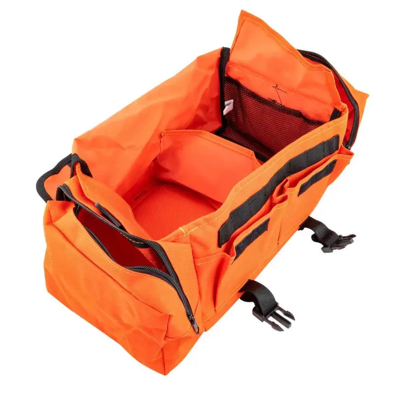 Bright orange duffel bag with black trim for LINE2design Emergency Aid Responder Kit