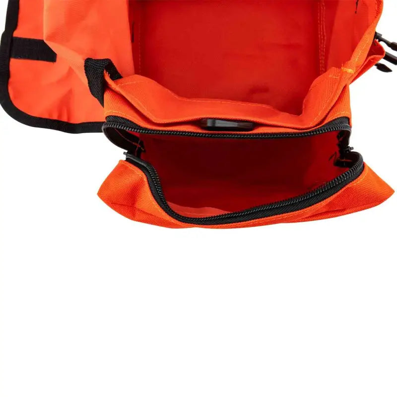 Orange backpack with black zipper detailing for LINE2design Emergency First Aid Responder Kit