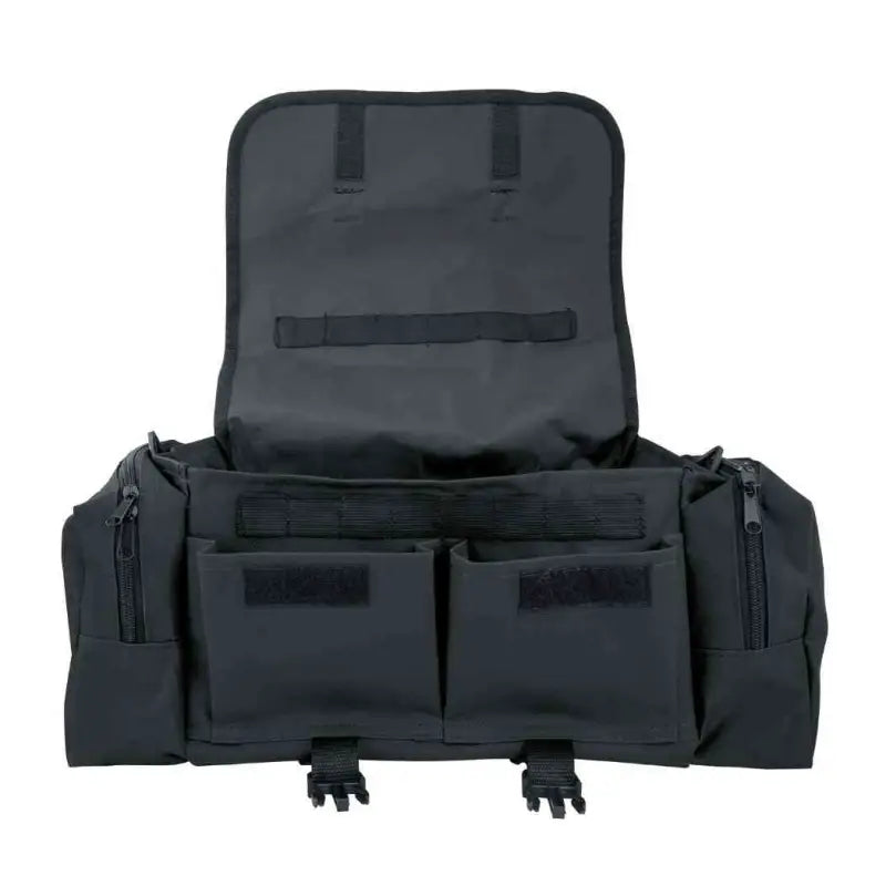 Black tactical gear bag with compartments for LINE2design Emergency First Aid Responder Kit