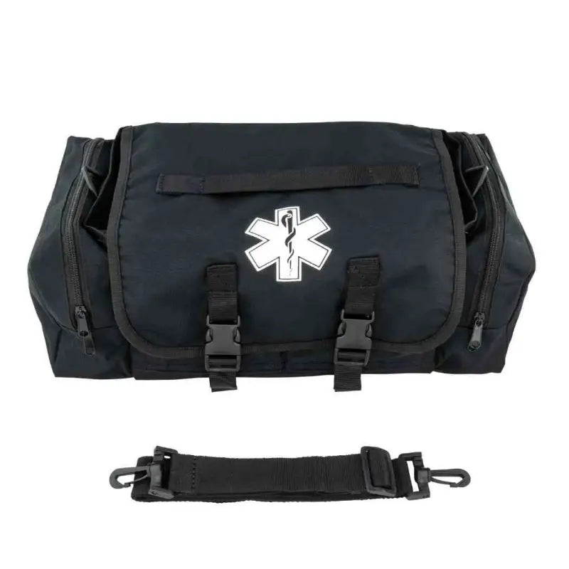 Black LINE2design Emergency First Aid Responder Kit Medical bag with Star of Life emblem