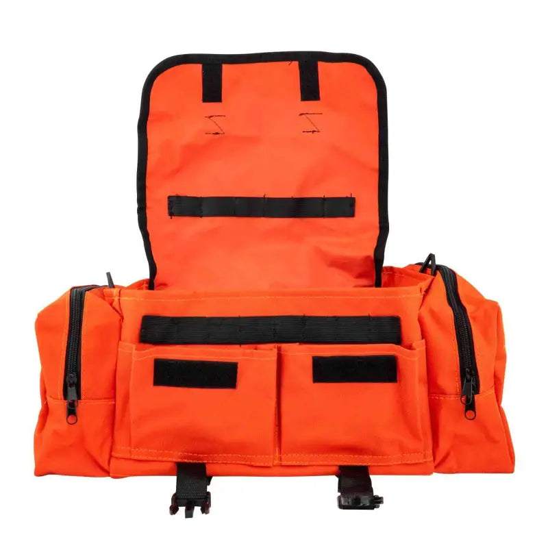 Bright orange LINE2design Emergency First Aid Responder Kit Medical with compartments